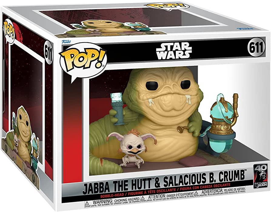 Star Wars: Return of the Jedi 40th Anniversary Jabba and Salacious Crumb Deluxe Pop! Vinyl Figure