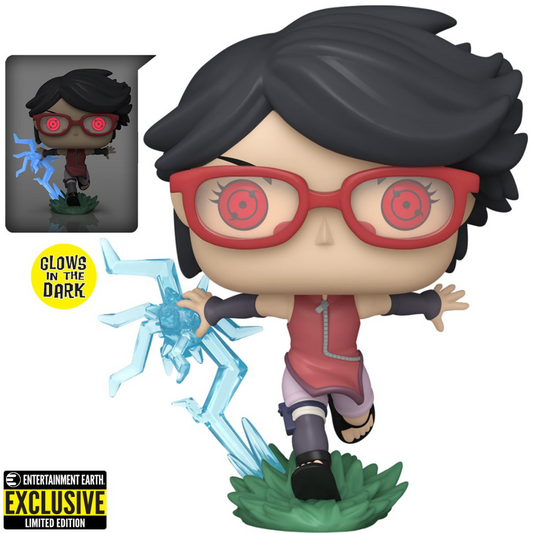 Boruto Sarada with Sharingan Glow-in-the-Dark Funko Pop! Vinyl Figure #1358 - Entertainment Earth Exclusive